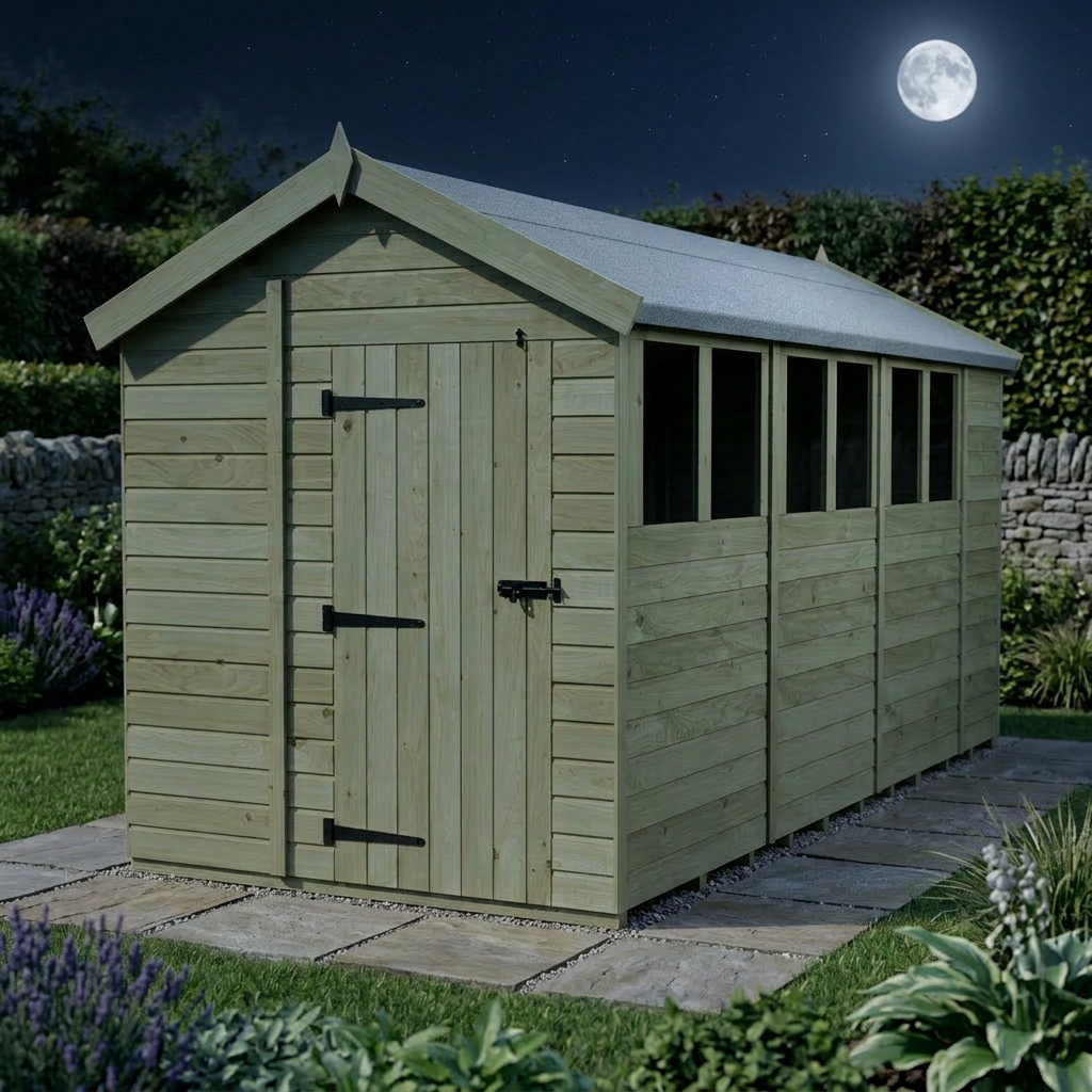 7 x 15 Apex Shed (Single Door, With Windows) - view 6