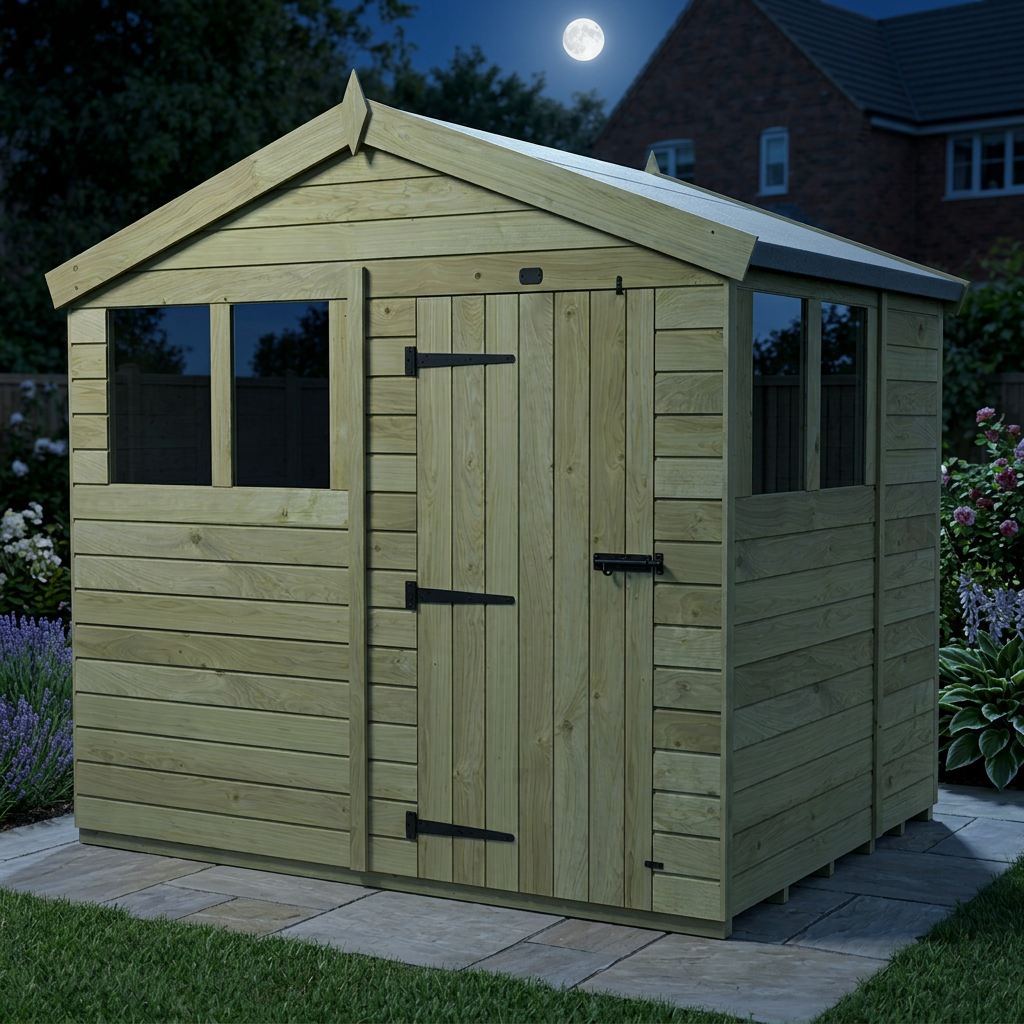 7 x 8 Apex Shed (Single Door, With Windows) - view 6