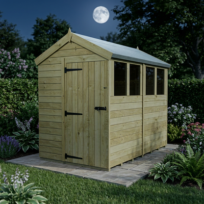 5 x 8 Apex Shed (Single Door, With Windows) - view 6
