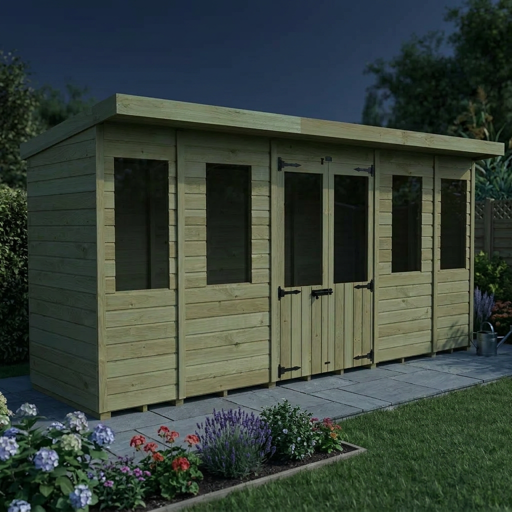 14 x 4 Pent Summer House - view 6