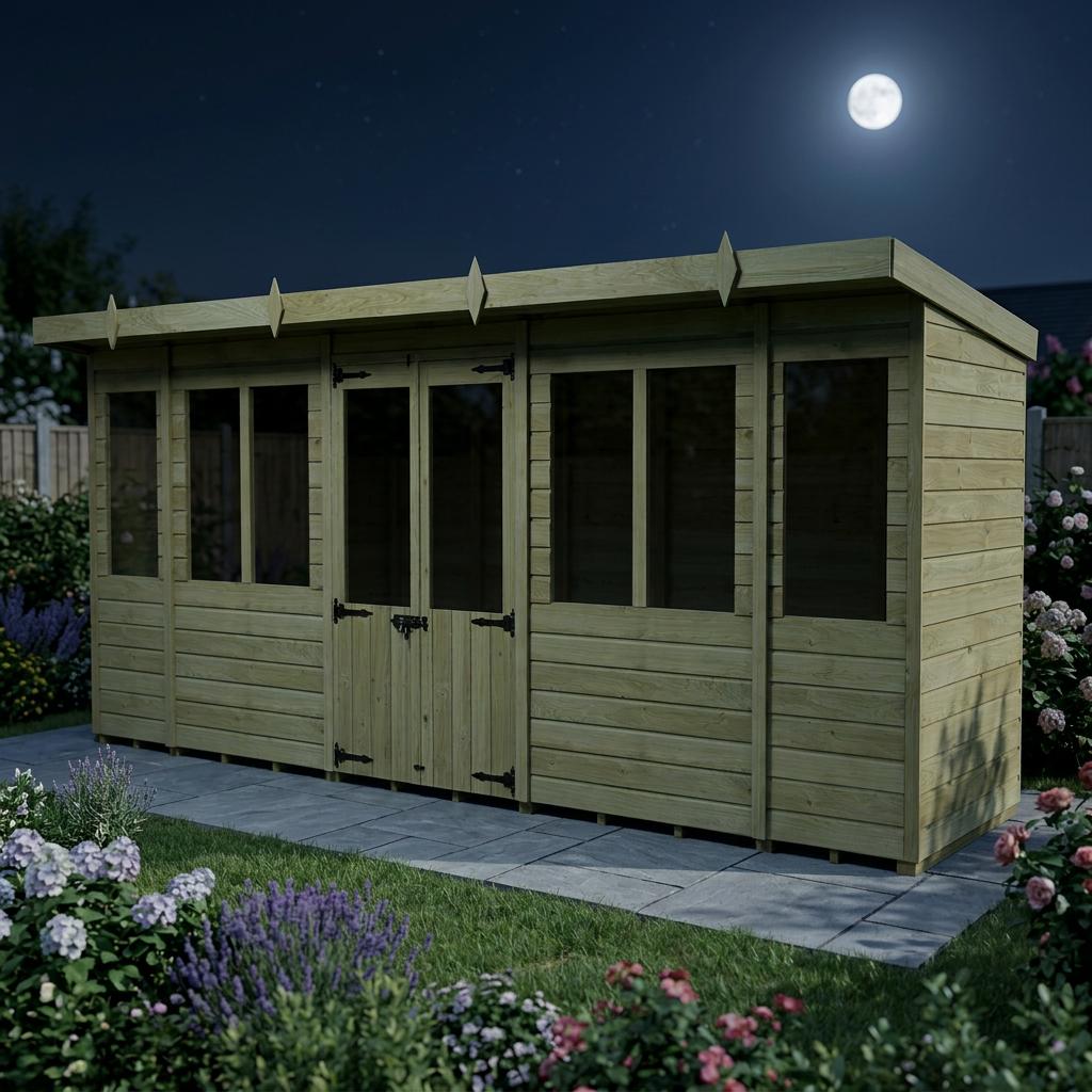 16 x 4 Pent Summer House - view 3
