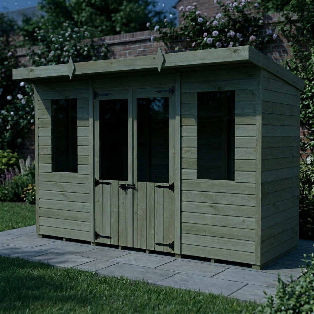 10 x 4 Pent Summer House - view 4