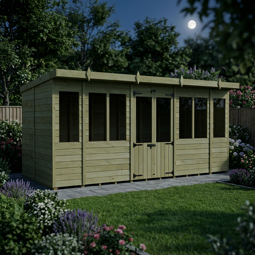 16 x 5 Pent Summer House - view 4