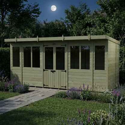 16 x 6 Pent Summer House - view 6