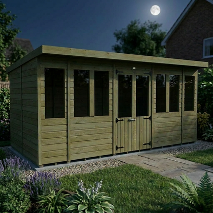 16 x 8 Pent Summer House - view 5