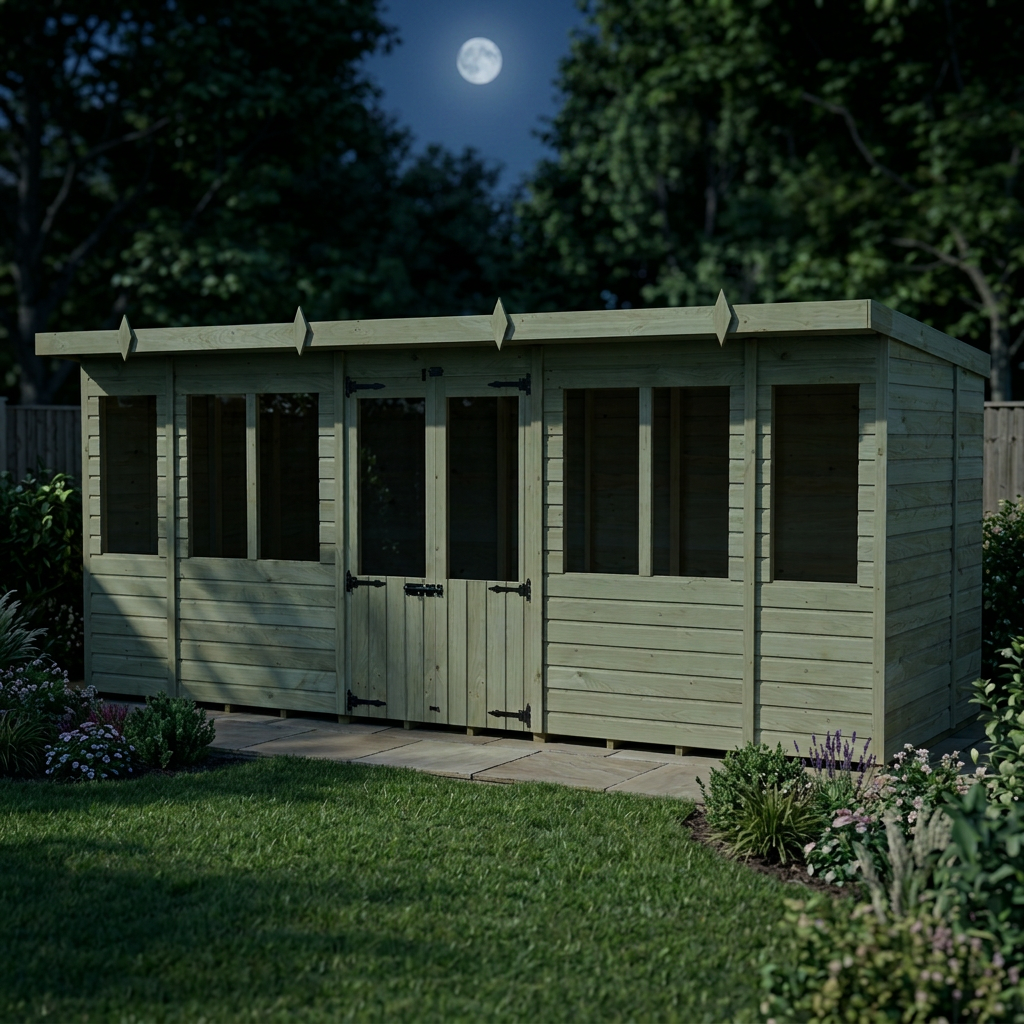 16 x 7 Pent Summer House - view 5
