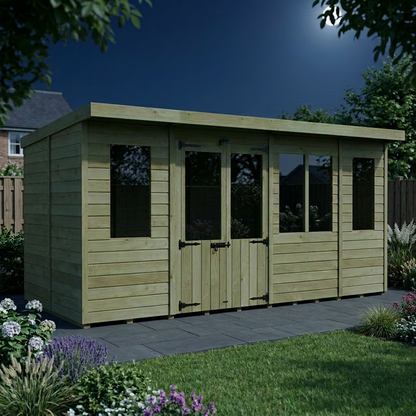 18 x 8 Pent Summer House - view 6