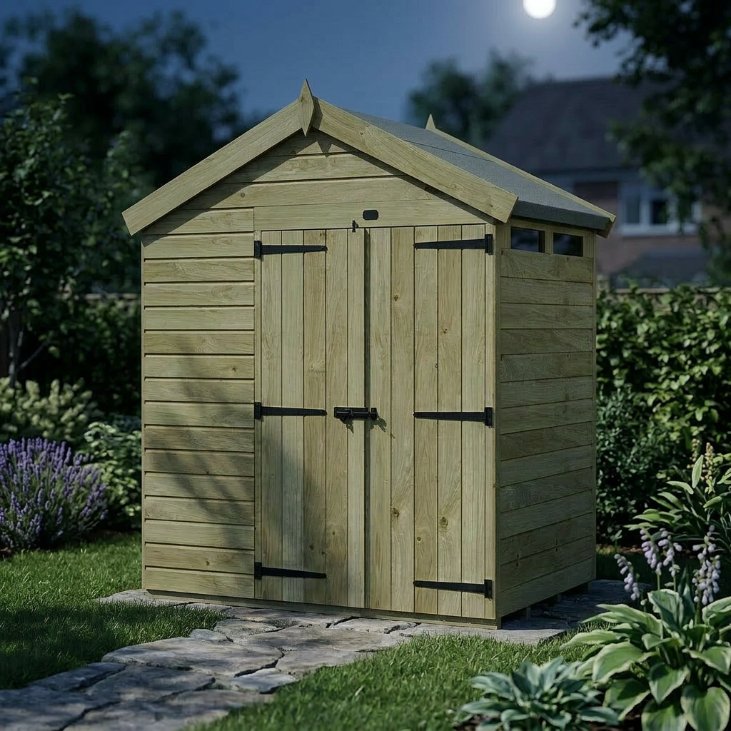 4 x 7  Apex Security Shed - view 3