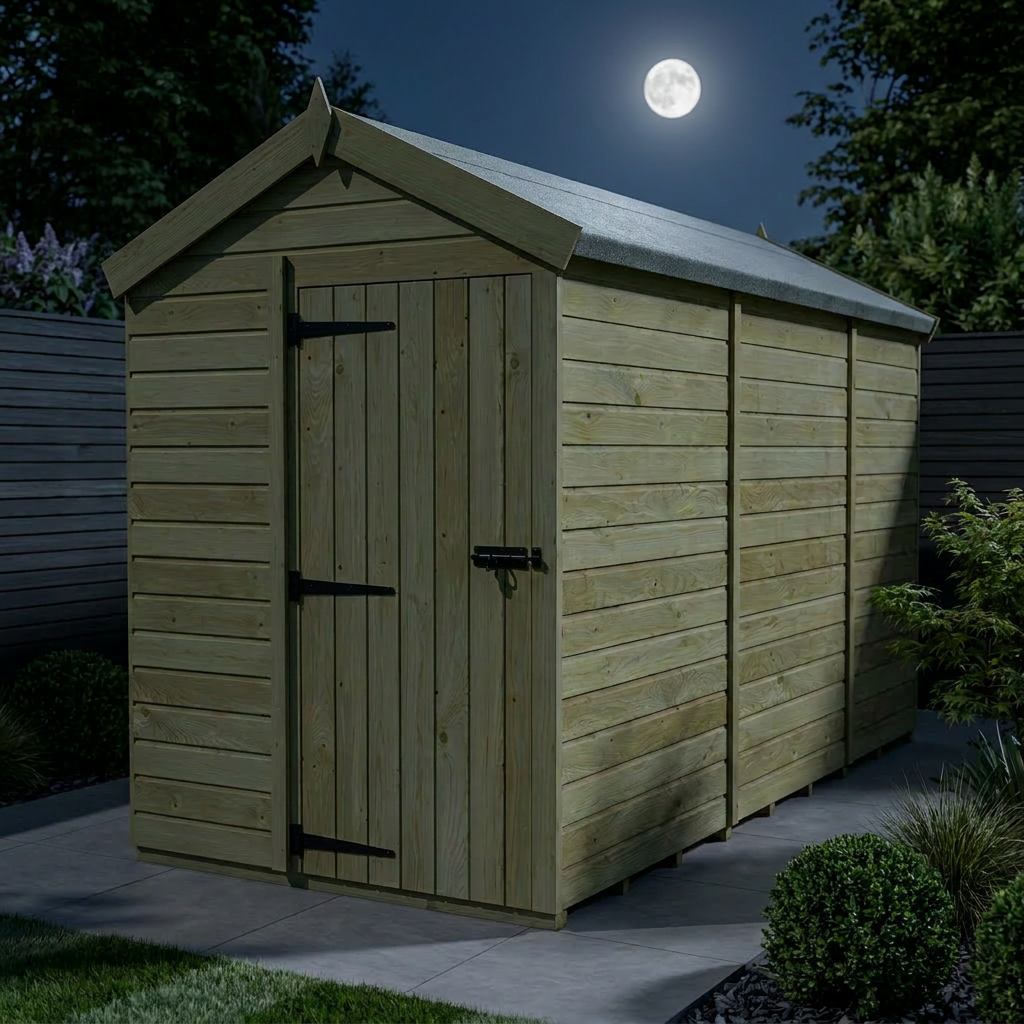 5 x 11 Apex Shed (Single Door, No Windows) - view 2