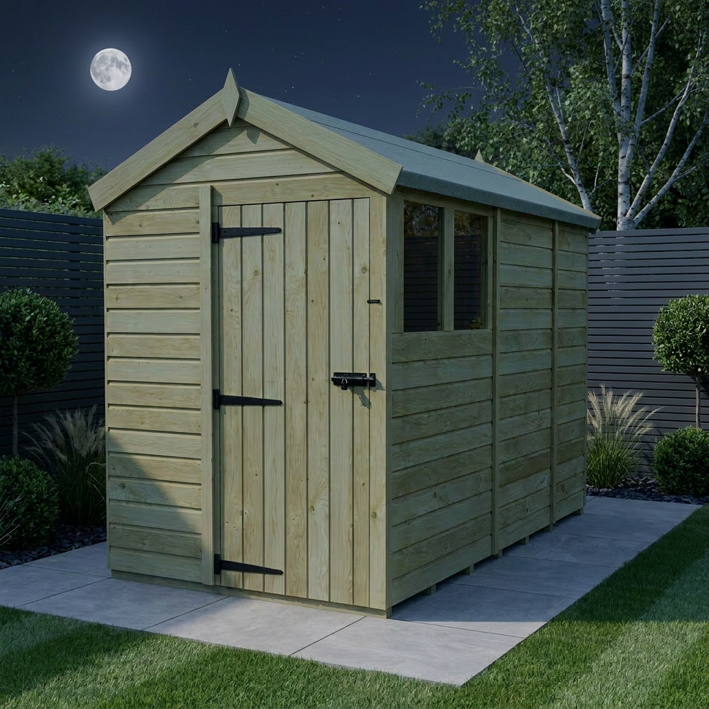 5 x 9 Apex Shed (Single Door, With Windows) - view 2