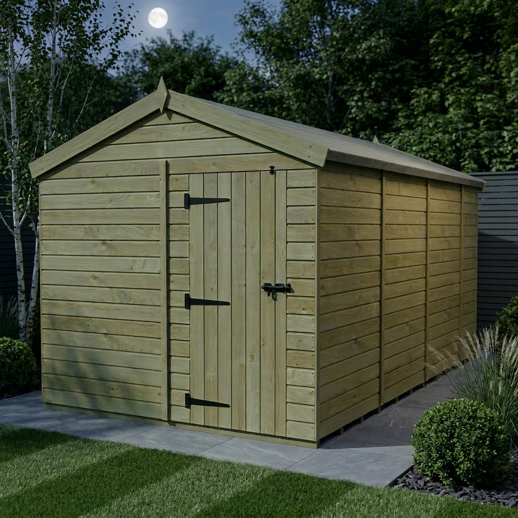 8 x 15 Apex Shed (Single Door, No Windows) - view 2
