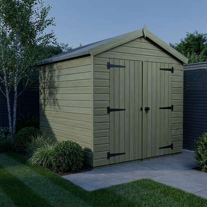 8 x 4 Apex Shed (Double Door, No Windows) - view 2