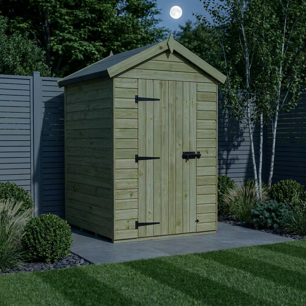 4 x 4 Apex Shed (Single Door, No Windows) - view 2