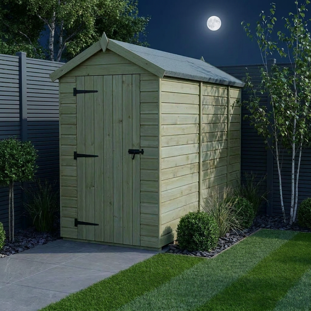 4 x 11 Apex Shed (Single Door, No Windows) - view 2