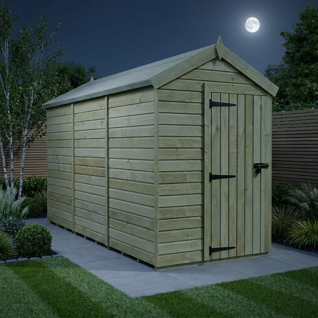 5 x 12 Apex Shed (Single Door, No Windows) - view 2
