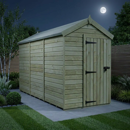 5 x 12 Apex Shed (Single Door, No Windows) - view 2