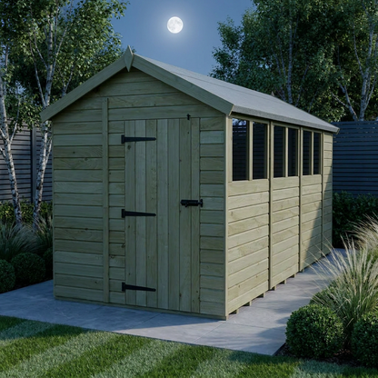 7 x 15 Apex Shed (Single Door, With Windows) - view 2