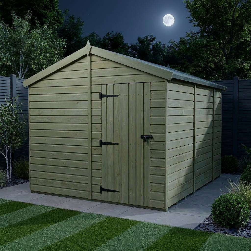 8 x 9 Apex Shed (Single Door, No Windows) - view 2