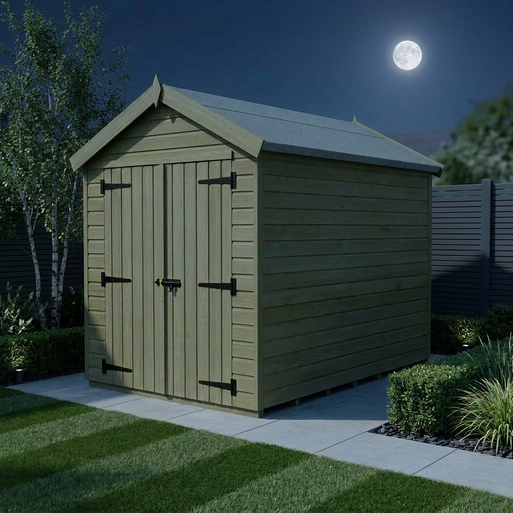 7 x 8 Apex Shed (Double Door, No Windows) - view 2