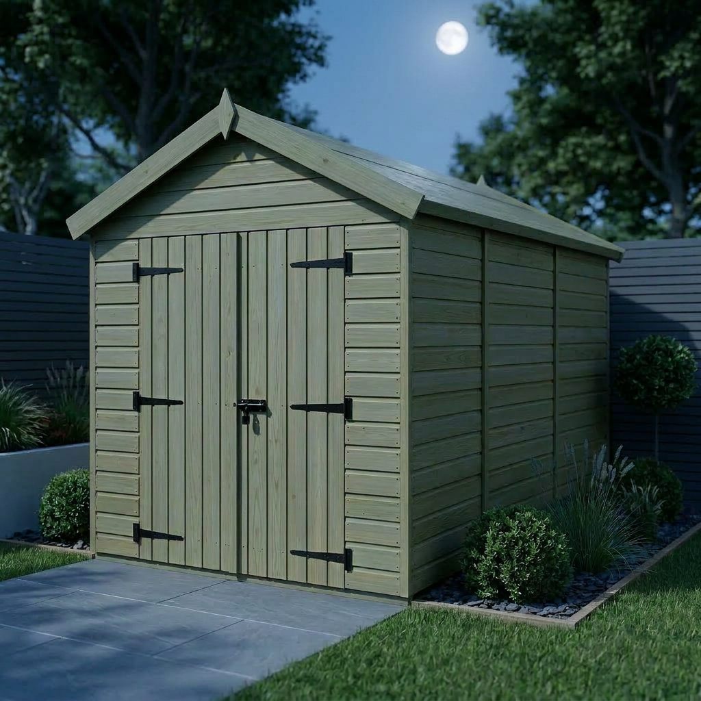 6 x 12 Apex Shed (Double Door, No Windows) - view 2