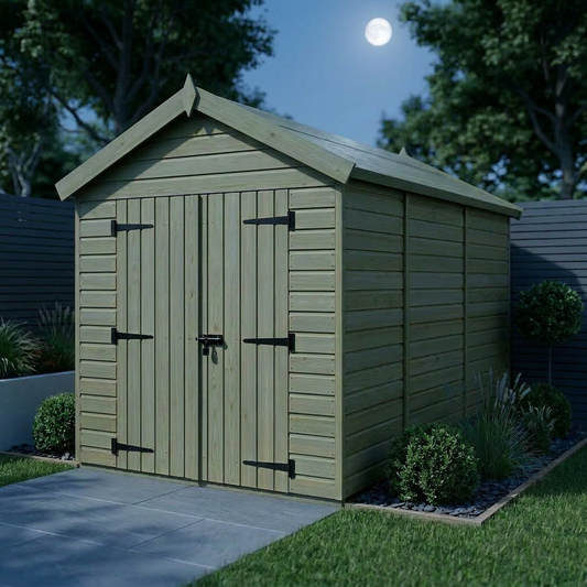 6 x 12 Apex Shed (Double Door, No Windows) - view 2