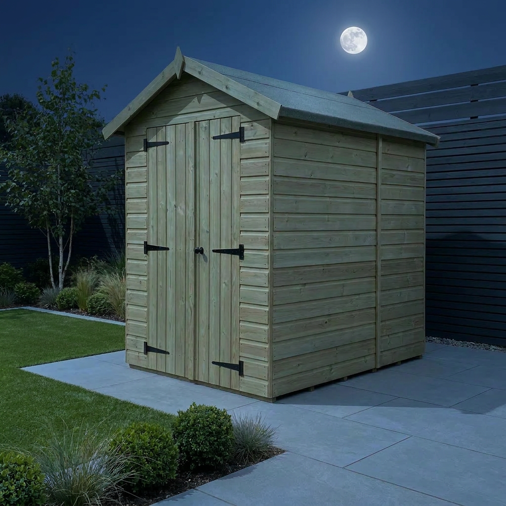 6 x 8 Apex Shed (Double Door, No Windows) - view 2
