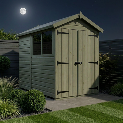 4 x 6 Apex Shed (Double Door, With Windows) - view 2