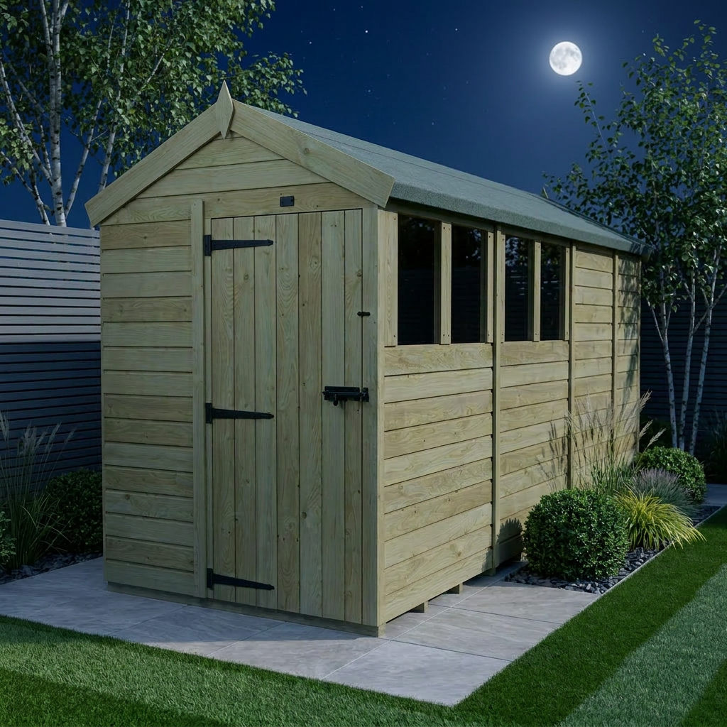 5 x 13 Apex Shed (Single Door, With Windows) - view 2