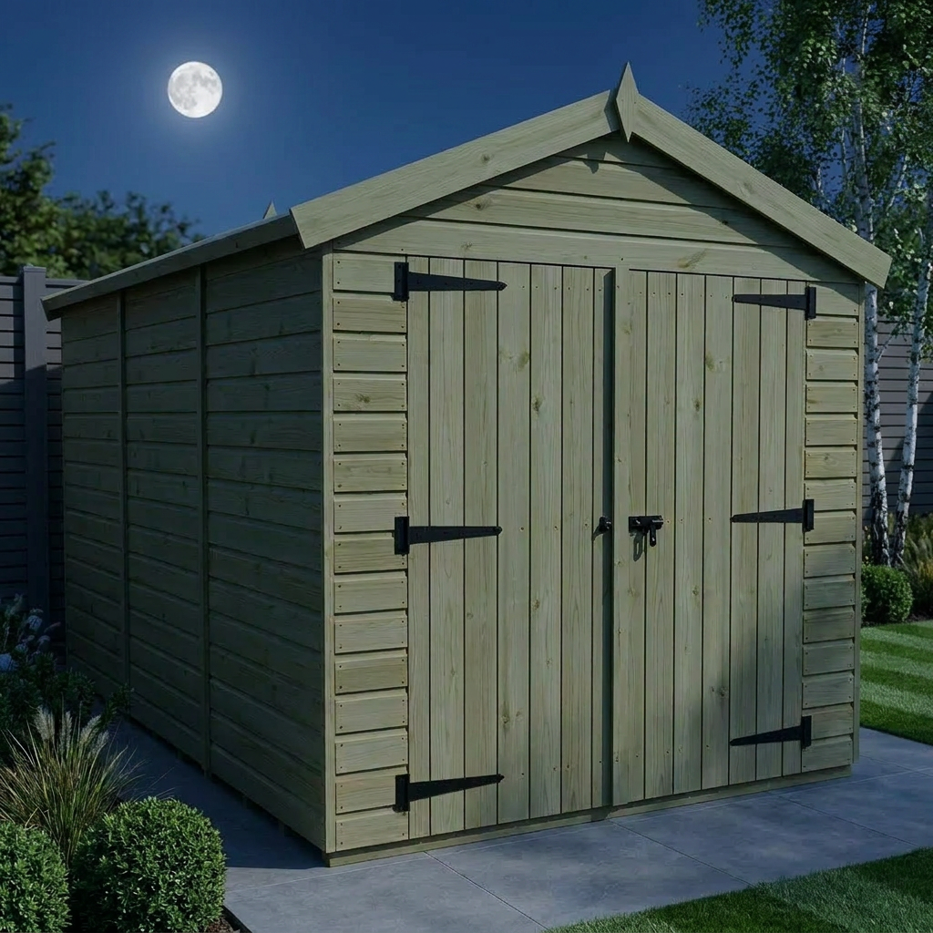 8 x 12 Apex Shed (Double Door, No Windows) - view 2
