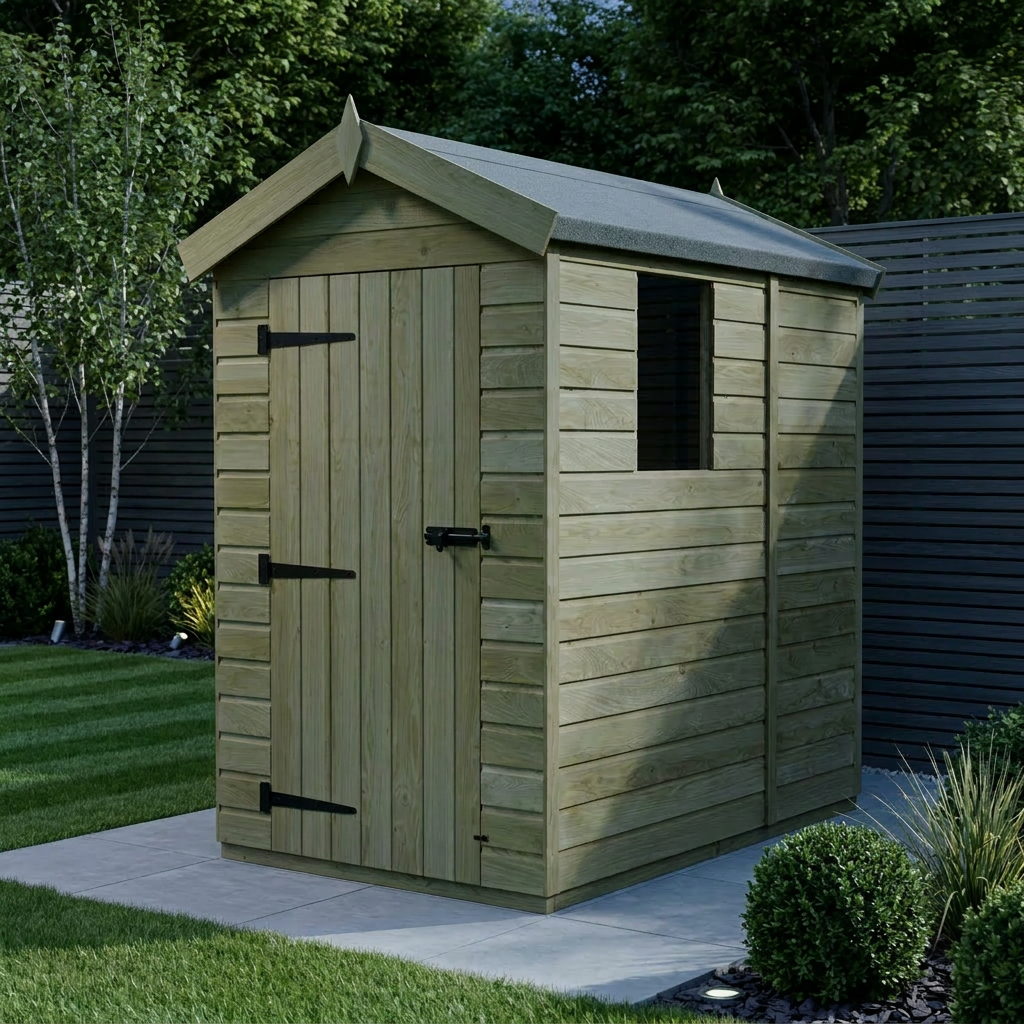 4 x 5 Apex Shed (Single Door, With Windows) - Apex Shed