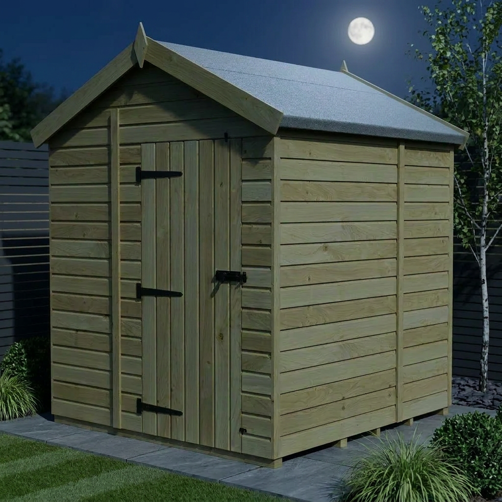 6 x 5 Apex Shed (Single Door, No Windows) - view 2