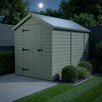 7 x 11 Apex Shed (Single Door, No Windows) - view 2
