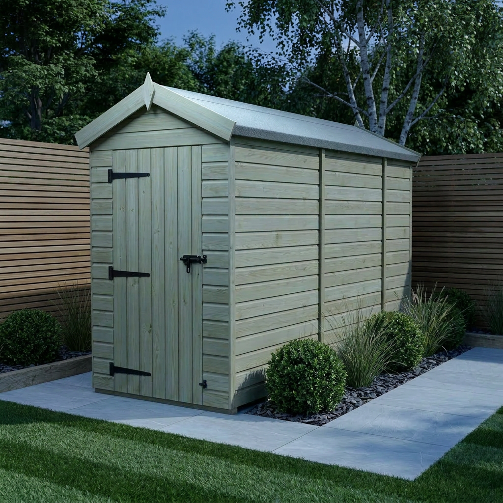 4 x 10 Apex Shed (Double Door, No Windows) - view 2