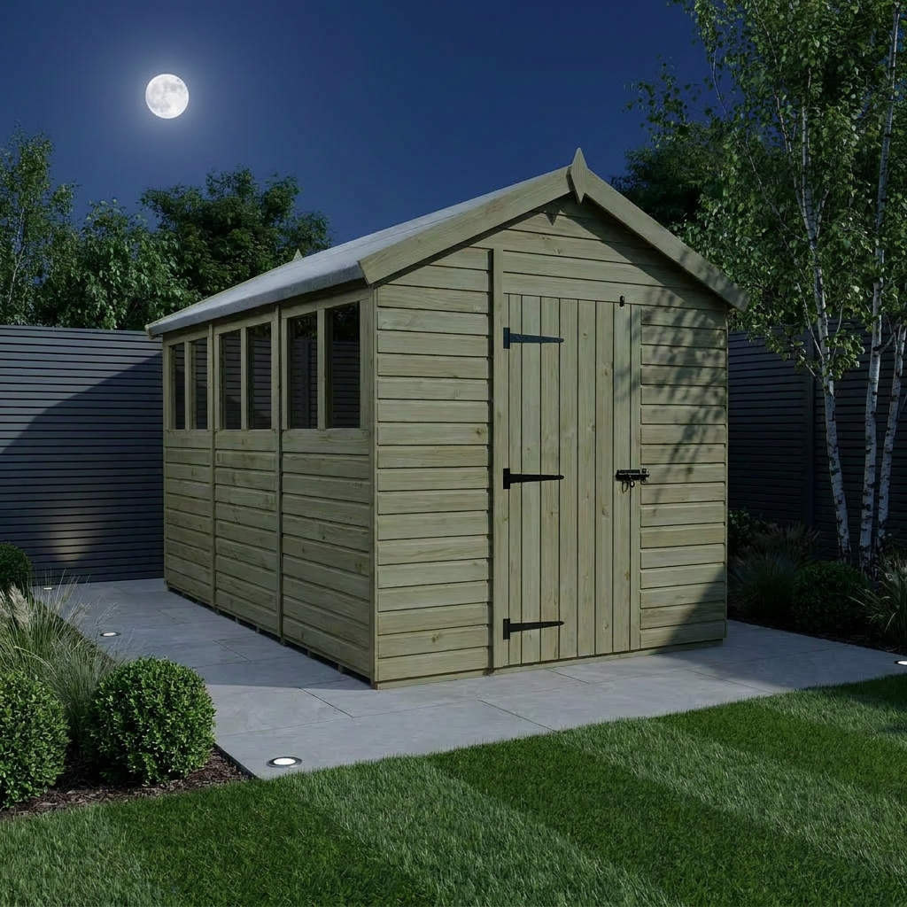 7 x 12 Apex Shed (Single Door, With Windows) - view 2