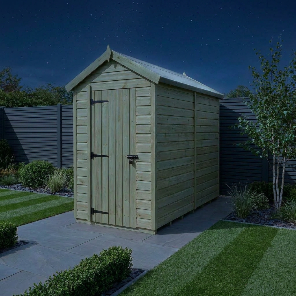 5 x 7 Apex Shed (Single Door, No Windows) - view 2