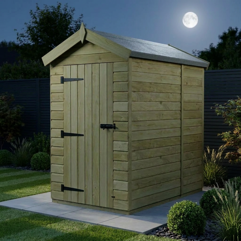 4 x 5 Apex Shed (Single Door, No Windows) - view 2