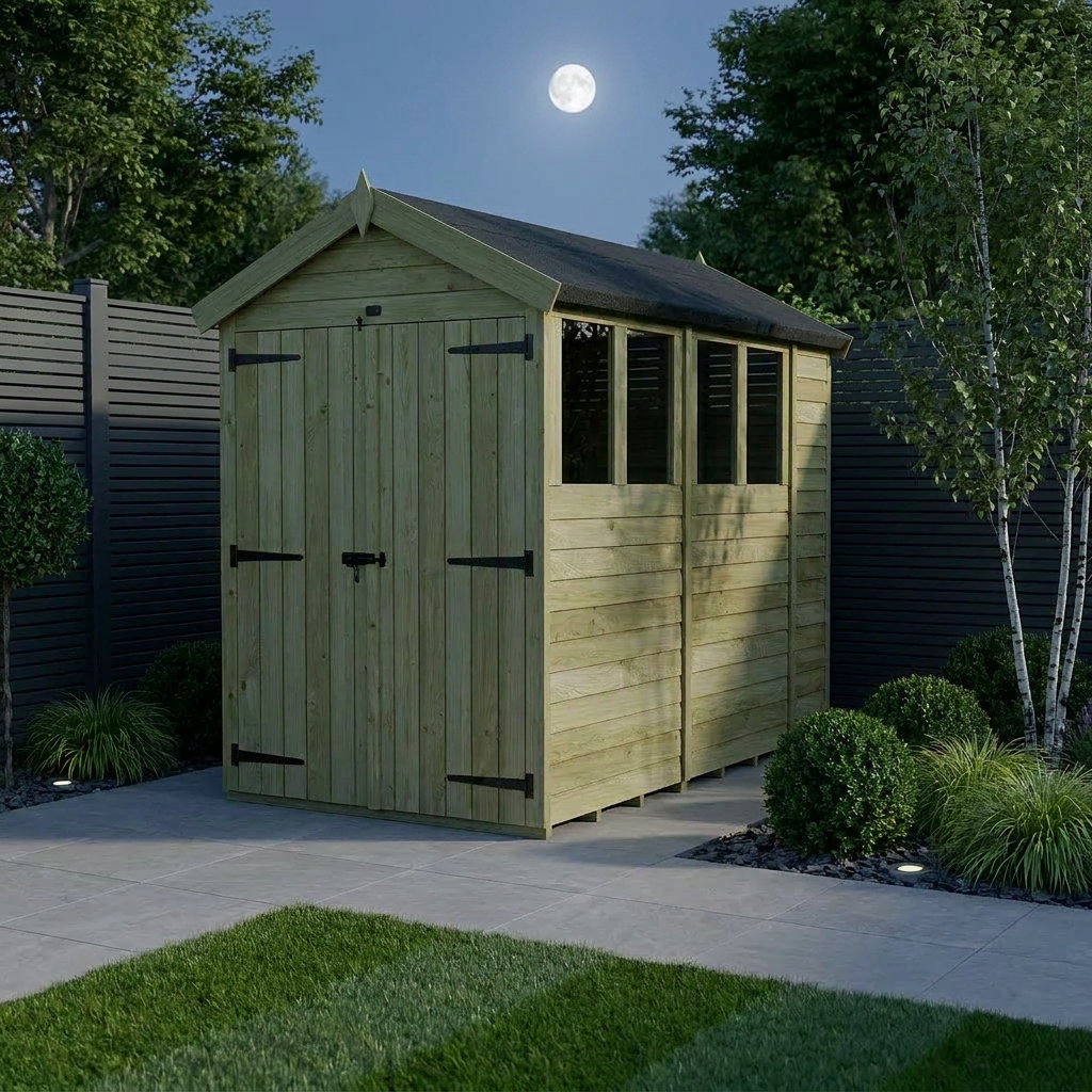 4 x 10 Apex Shed (Double Door, With Windows) - view 2