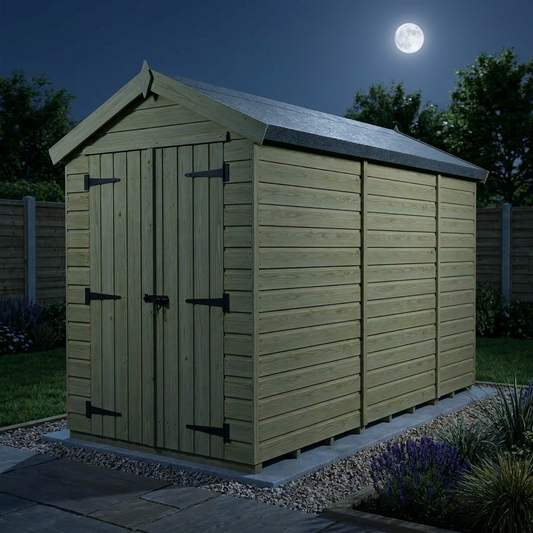 4 x 11 Apex Shed (Double Door, No Windows) - view 2