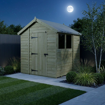 6 x 7 Apex Shed (Single Door, With Windows) - view 2