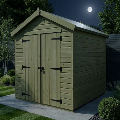 6 x 7 Apex Shed (Double Door, No Windows) - view 2