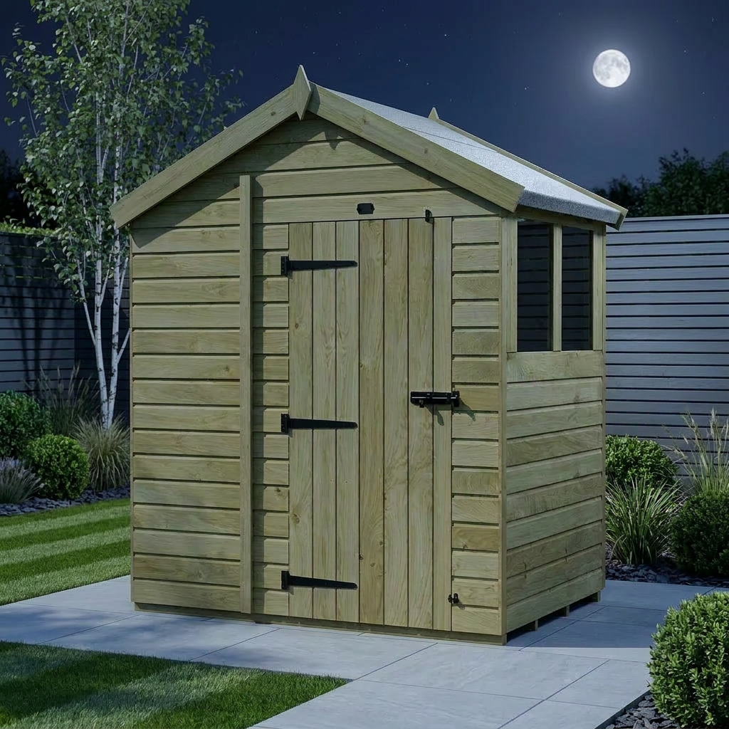 4 x 6 Apex Shed (Single Door, With Windows) - view 2