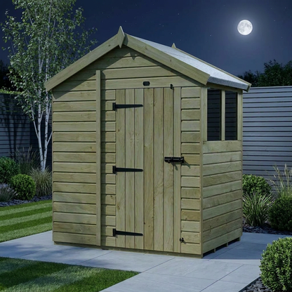 4 x 6 Apex Shed (Single Door, With Windows) - view 2