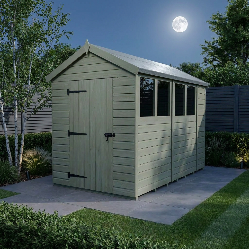 6 x 11 Apex Shed (Single Door, With Windows) - view 2