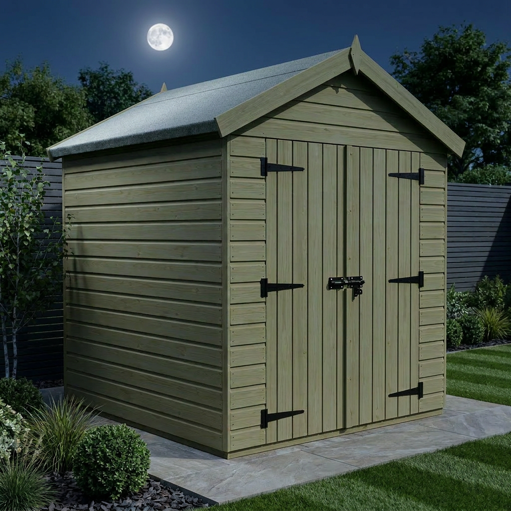 7 x 5 Apex Shed (Double Door, No Windows) - view 2