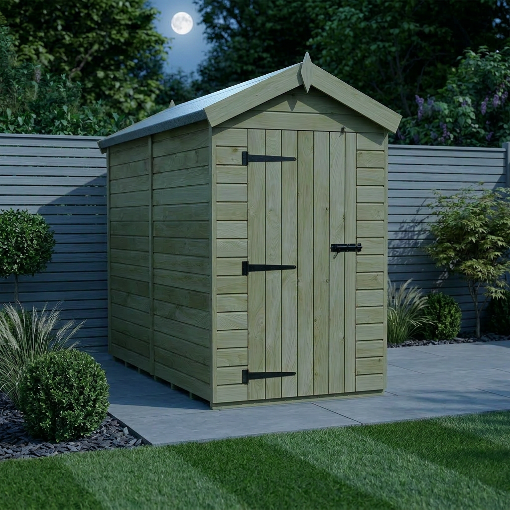 4 x 8 Apex Shed (Single Door, No Windows) - view 2