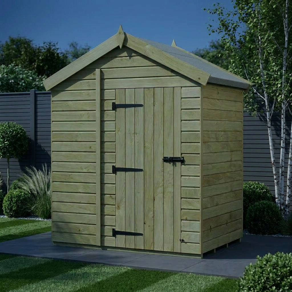 6 x 4 Apex Shed (Single Door, No Windows) - view 2