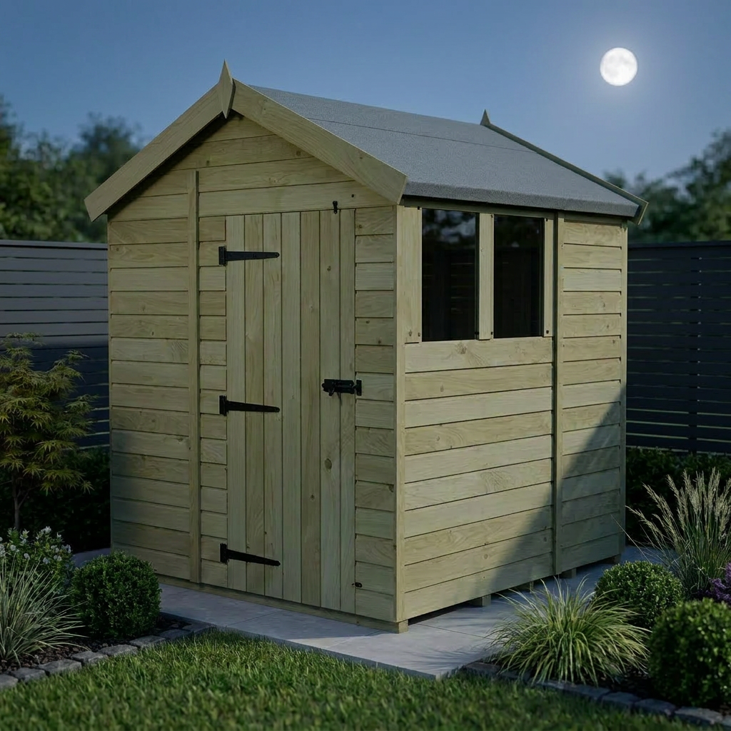 7 x 7 Apex Shed (Single Door, With Windows) - view 2
