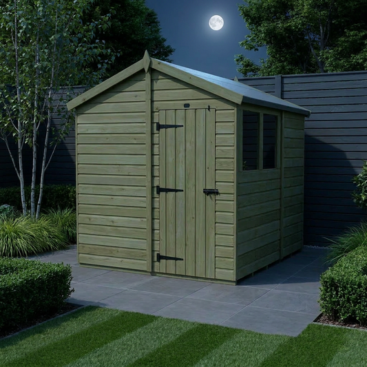 7 x 8 Apex Shed (Single Door, With Windows) - view 2