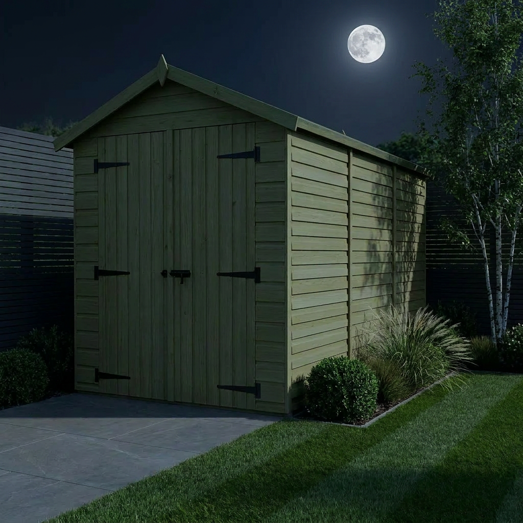 4 x 12 Apex Shed (Double Door, No Windows) - view 2