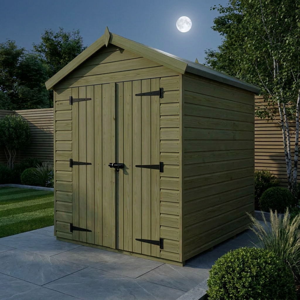 7 x 7 Apex Shed (Double Door, No Windows) - view 2